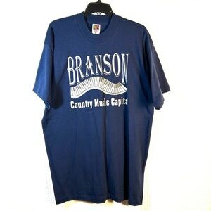 Vintage Single Stitch Branson Missouri Country Music Capital T-Shirt XL Cotton